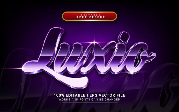 Luxio modern 3d style text effect