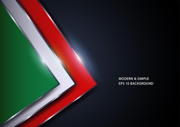 Luxurious abstract triangles background with Italy insignia