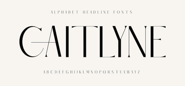 Luxurious awesome alphabet font