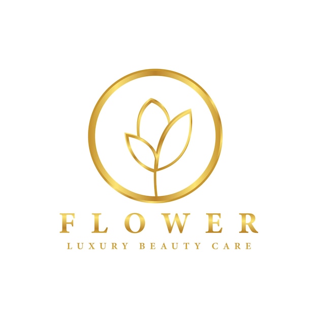 Luxurious Beauty flower logo design