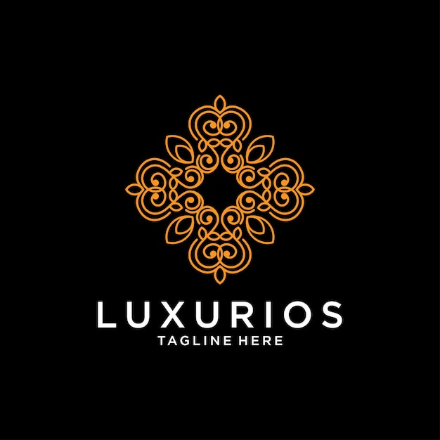 luxurious beauty line art logo design