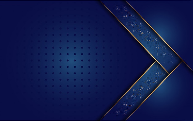 Luxurious dark blue background with a combination of line gold