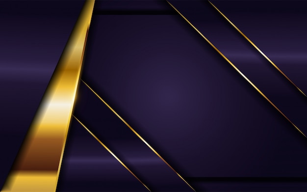 Luxurious dark purple background with golden lines combination.