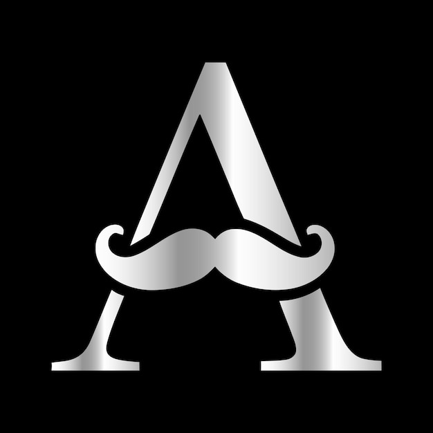 Vector luxurious and elegant initial a scissors logo is designed for barbershops and salons