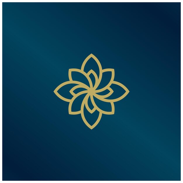 Luxurious Flower Logo Vector Design Abstract emblem designs concept logos logotype element