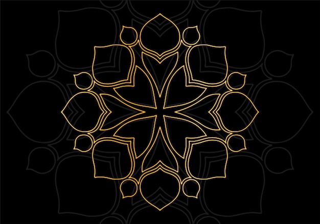 luxurious golden mandala ornament