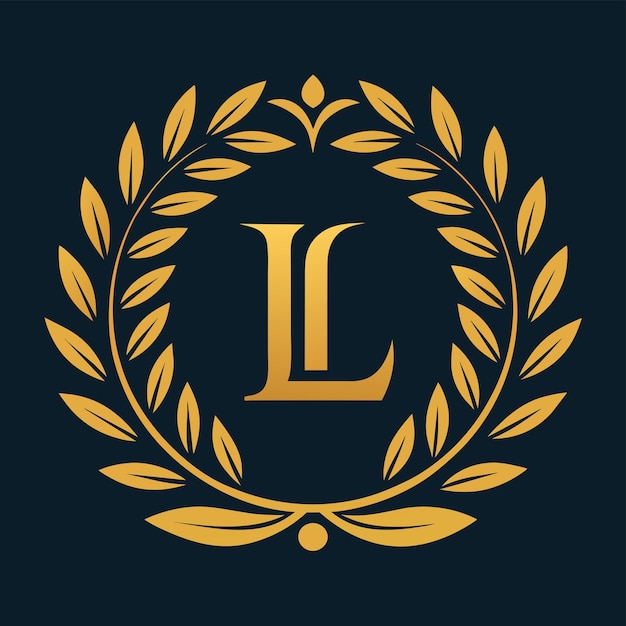 Luxurious letter logo design vector Icon illustration