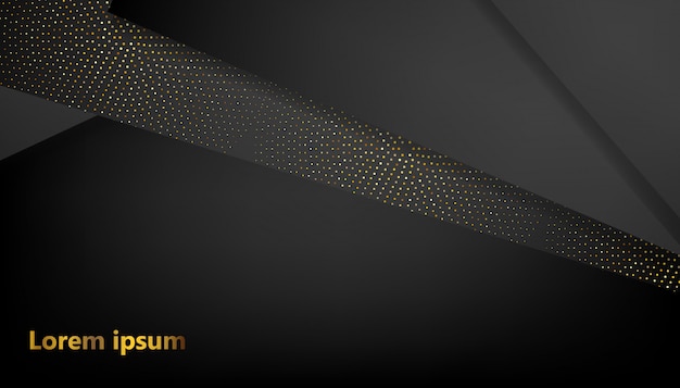 Luxurious modern abstract dark and golden line background