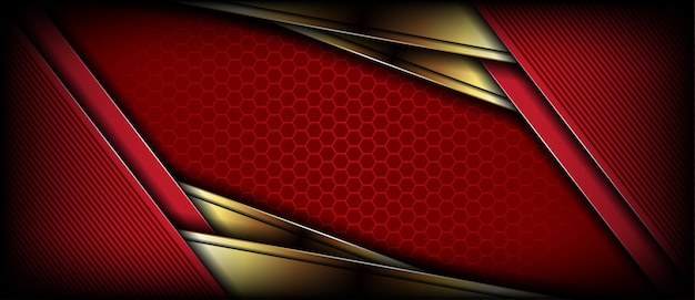 Luxurious modern bright red gold background