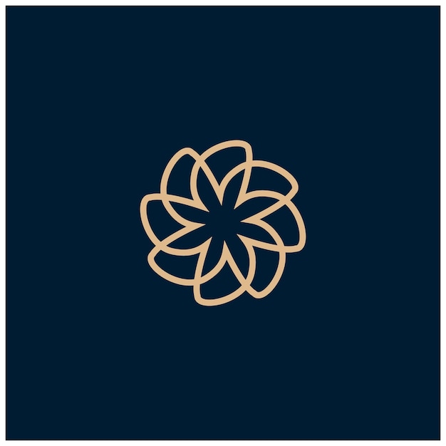 Luxurious Nature floral leaf ornament logo icon design template Gold elegant beauty spa yoga