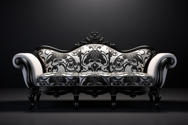 Luxurious sofa in classical interior