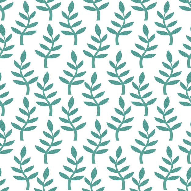 A luxurious vector drawing of green leaves Seamless pattern Floral pattern with leaves Vector