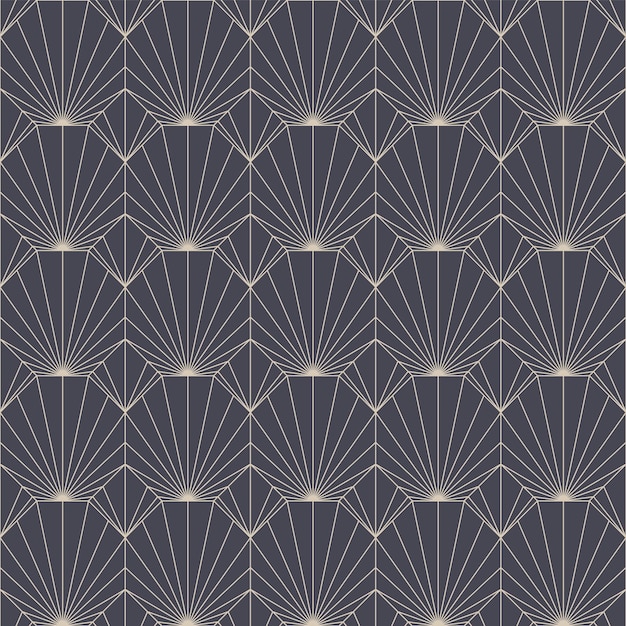 Luxurious Vintage Artdeco Seamless Pattern Fancy Vector Abstract Background