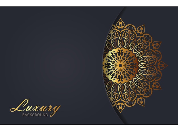 Luxurty mandala style golden pattern background