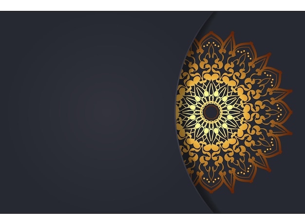 Luxurty mandala style golden pattern background