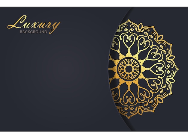 Luxurty mandala style golden pattern background