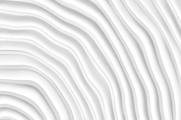 Luxury 3d background with white marble waves