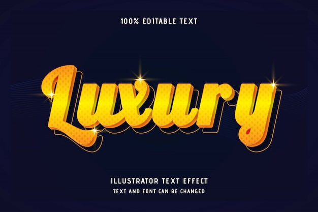 Luxury,3d Editable text effect orange gradation yellow pattern modern shadow style