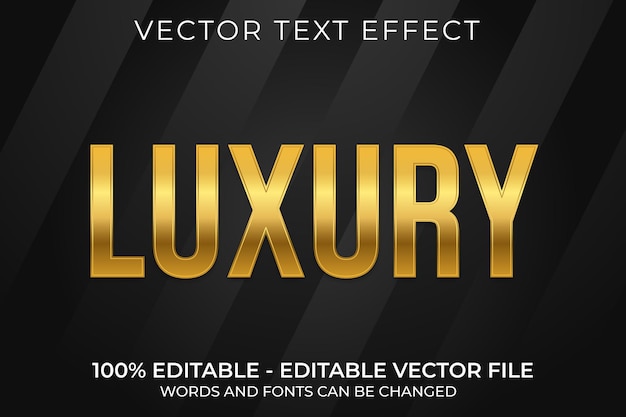 Luxury 3d editable text effect