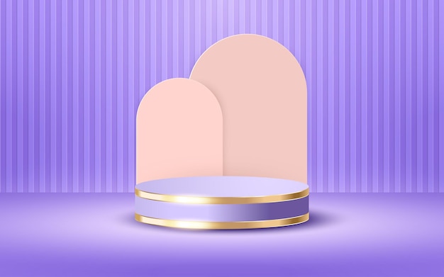 Luxury 3d Podium with Soft Lines Background