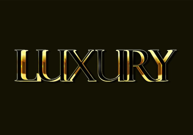 Vector luxury 3d word and gradient color stylish text fully editable