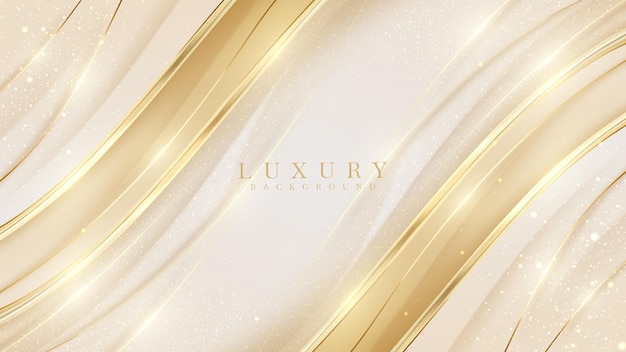 Luxury abstract gold background with glitter light effect decoration