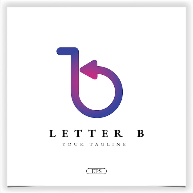 Luxury arrow letter b logo premium elegant template vector eps 10