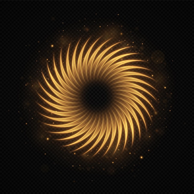 Vector luxury background sparkling circle with golden glitter