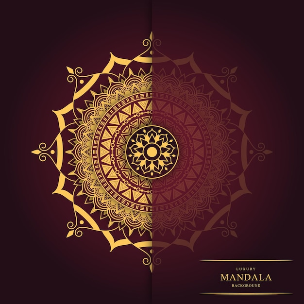 Luxury background vector mandala  vector in illustration Premium Vector