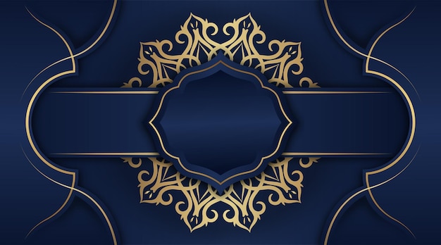 Luxury background with gold mandala ornament