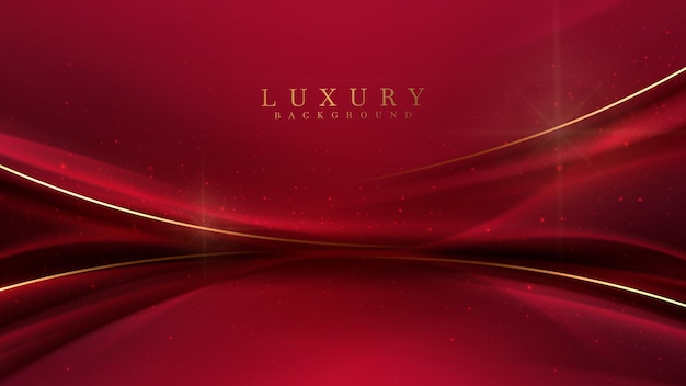 Luxury background with golden line elements and curve light effect decoration and bokeh