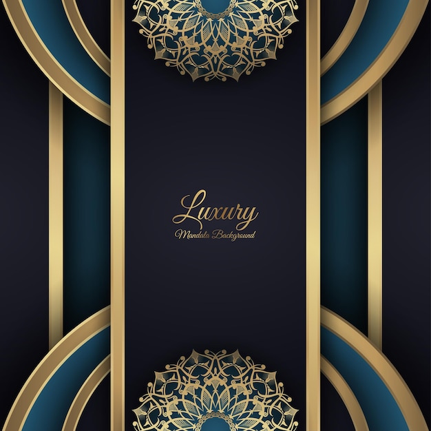 Luxury background with golden mandala ornament