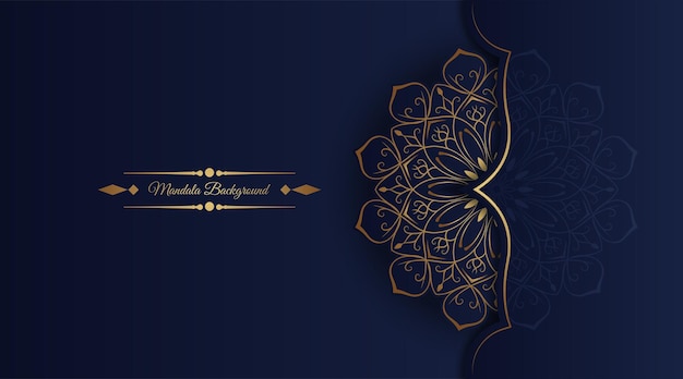 Luxury background with golden mandala ornament