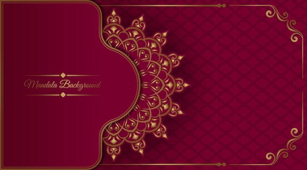 Luxury background with golden mandala ornament