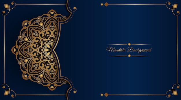 Luxury background with golden mandala ornament