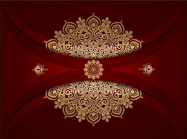 Luxury background with golden mandala Premium Vector