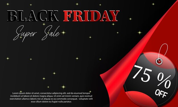 luxury banner black friday sale template ideal for promotion, advertisement, poster, web design, etc