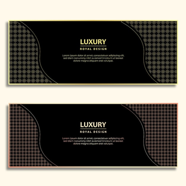 Vector luxury banner template