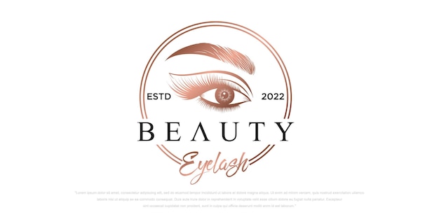 Luxury beauty eyelash logo design