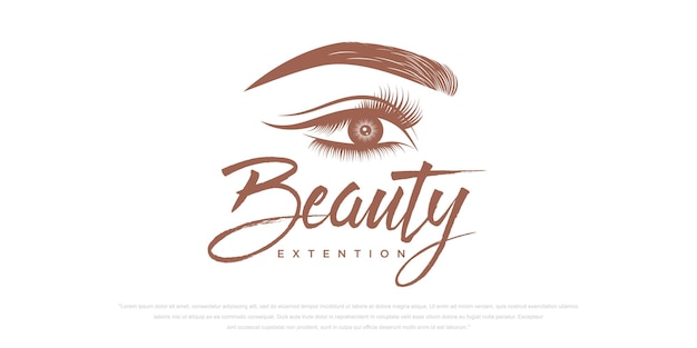 Luxury beauty eyelash logo design