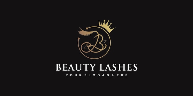 Luxury beauty lashes logo design Premium Vector part 2