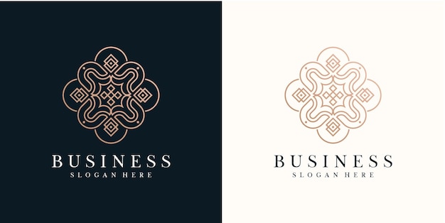 luxury beauty minimalist logo line art style icon for saloncosmeticfashion skin care