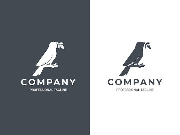 Luxury Bird nature logo template