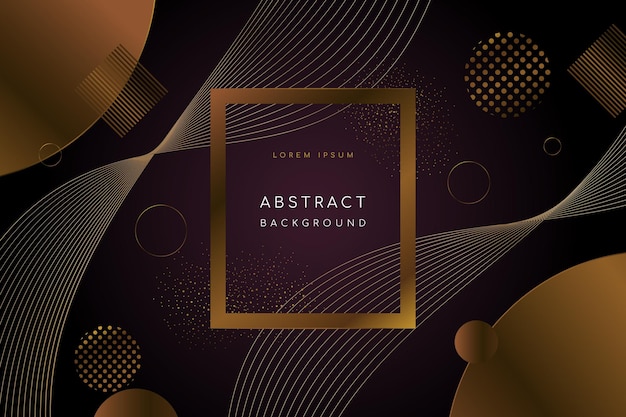 Luxury black and gold abstract geometric shapes background  