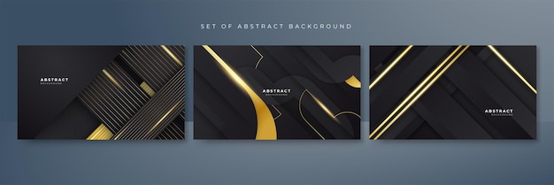 Vector luxury black and gold background