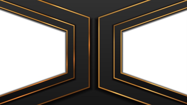 Luxury black and gold geometric background