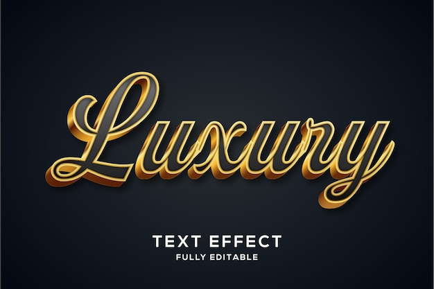 Luxury Black & Gold Text Style Effect