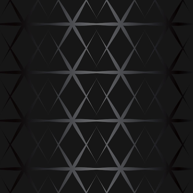 Luxury black metal gradient background with geometric seamless pattern modern ornament