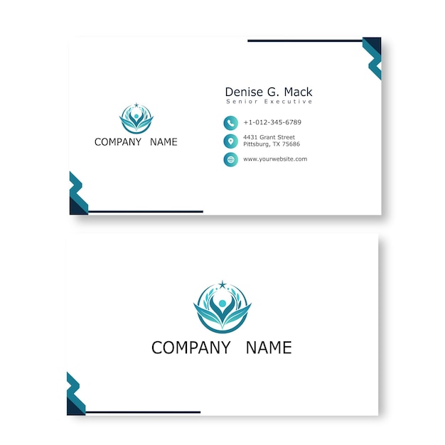 Vector luxury blue business card