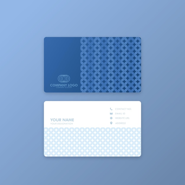 Luxury Blue Business Visiting Card Vector